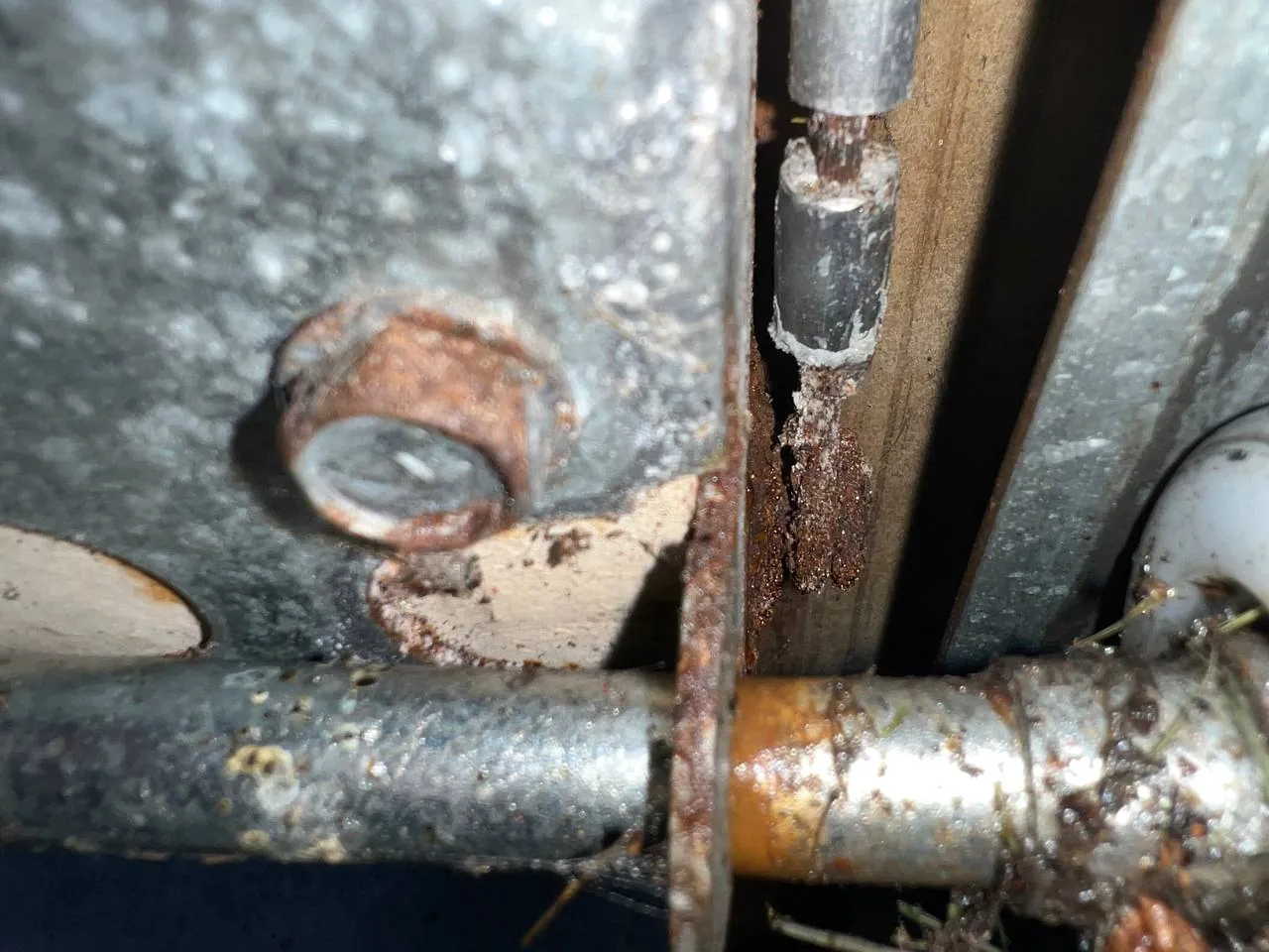 Garage door off-track repair