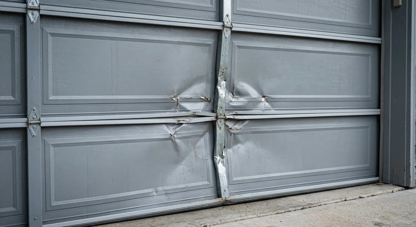 Garage door panel repair