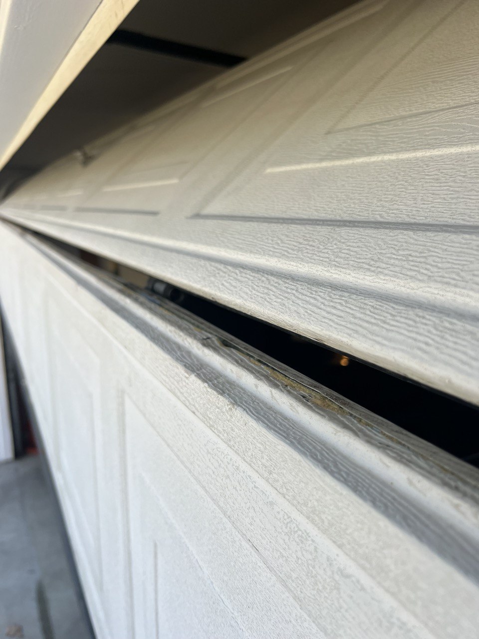 Garage door panel repair